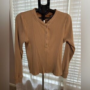 Aerie Tan ribbed knit top